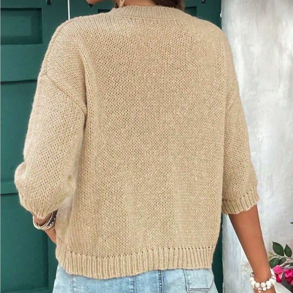 Elegant Cream Sweater - Picture 2 of 5